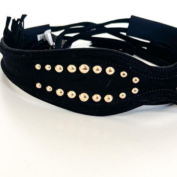 VENUS Black Belt with Gold Studs - Picture 3 of 8